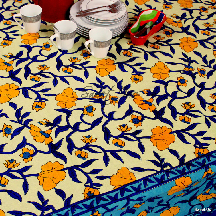 Sweet Us Floral Tablecloth Rectangle Floral Cotton Tablecloth Wayfair